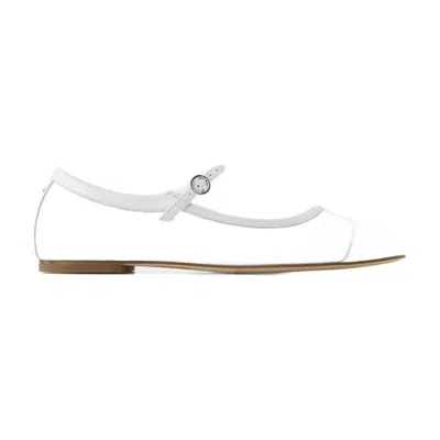 Aeyde Uma Nappa Leather Ballet Flats In White