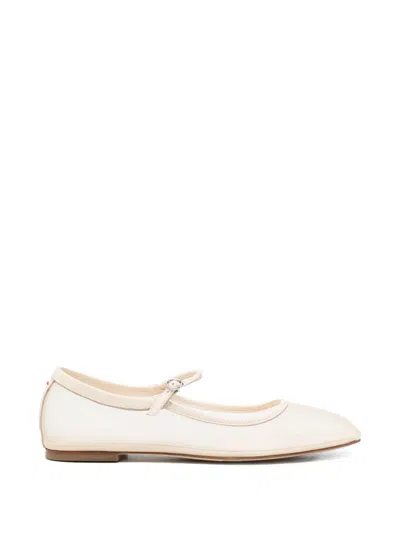 Aeyde Uma Mesh Ballet Flats In Neutral