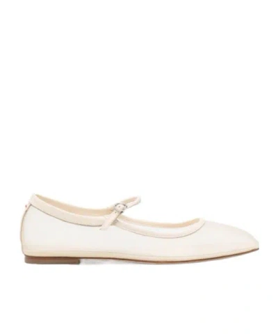 Aeyde Uma Mesh Ballet Flats In White