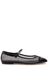 Aeyde Uma Mesh Leather Mary Jane Flats In Multicolor