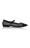 Aeyde Uma Mesh Leather Mary Jane Flats In Black