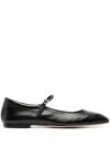 Aeyde Maryjane Leather Ballerina Shoes In Black  
