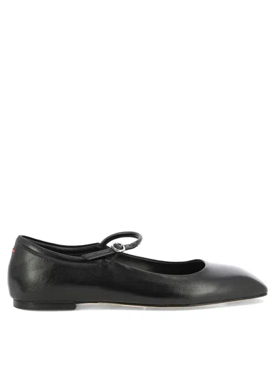 Aeyde Uma Square Toe Ballerinas In Black