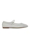 Aeyde Uma Square Toe Mary Jane Flats In White