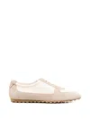 Aeyde Uma Panelled Suede Sneakers In Neutral