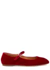 Aeyde Square Head Flat-soled Shoes In Red