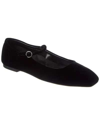 Aeyde Uma Velvet Flat In Black