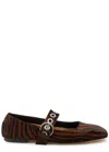 Aeyde Uma Zebra-effect Calf Hair Mary Jane Flats