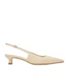 Aeyde Catrina Leather Kitten-heel Slingback Pumps In Nude