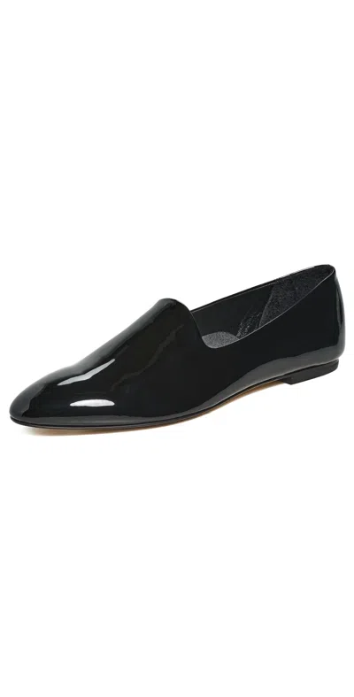 Aeyde Vanna Patent-leather Loafers In Black