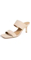 Aeyde Varvara Kid Suede Leather Sandals Latte
