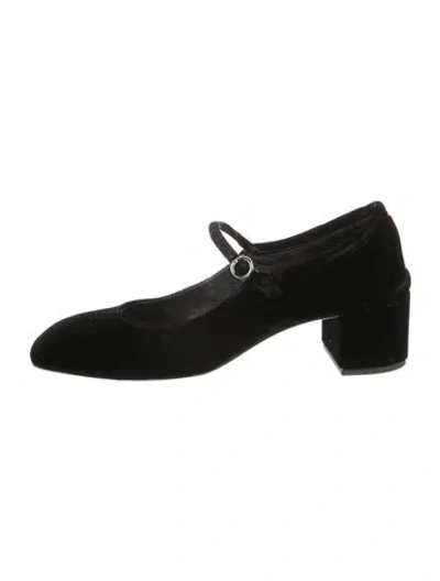 Pre-owned Aeyde Velvet Pumps In Black
