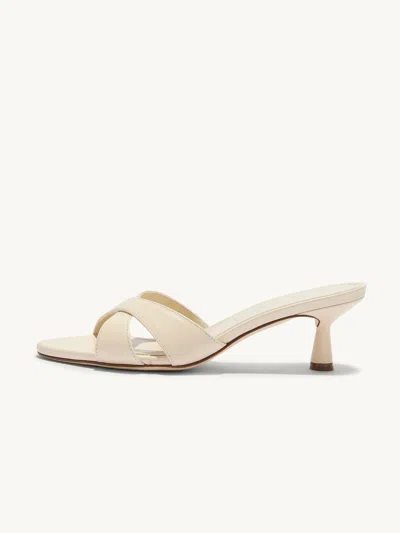 Aeyde Vero Heeled Sandals Creamy It40.5 In Animal Print