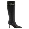 Aeyde Pointed-toe Knee-high Boots In Black
