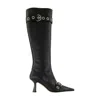 Aeyde Pointed-toe Knee-high Boots In Black