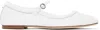 Aeyde White Uma Mesh Toe-cap Ballerina Flats