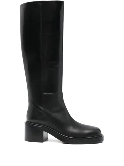 Aeyde Wide Heel Boots In Black
