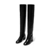 Aeyde Suede Block Heel Over-the-knee Boots In Black