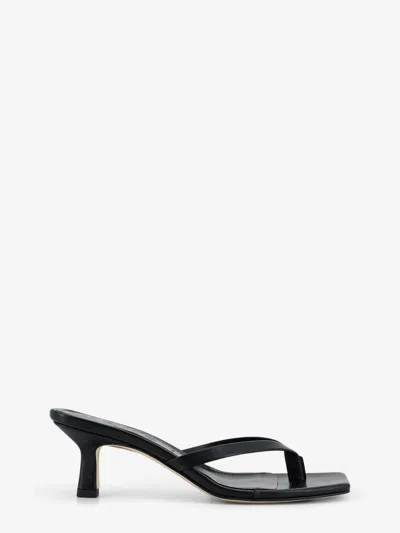 Aeyde Wilma Leather Sandals In Black