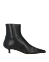 Aeyde Woman Ankle Boots Black Size 6 Leather In Black