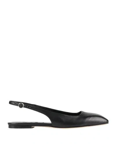 AEYDE AEYDE WOMAN BALLET FLATS BLACK SIZE 5 LEATHER
