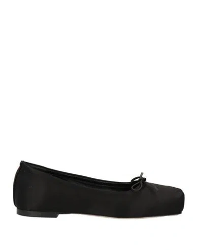 Aeyde Woman Ballet Flats Black Size 8 Textile Fibers