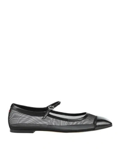 Aeyde Woman Ballet Flats Black Size 9 Textile Fibers