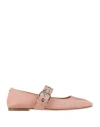 Aeyde Woman Ballet Flats Blush Size 6 Textile Fibers In Pink