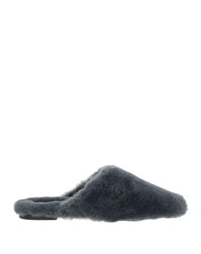 Aeyde Woman Mules & Clogs Grey Size 8 Leather In Gray