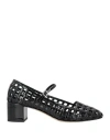 Aeyde Black Aline Caged Mary-jane Heels