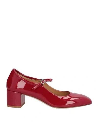 Aeyde Woman Pumps Red Size 11 Calfskin