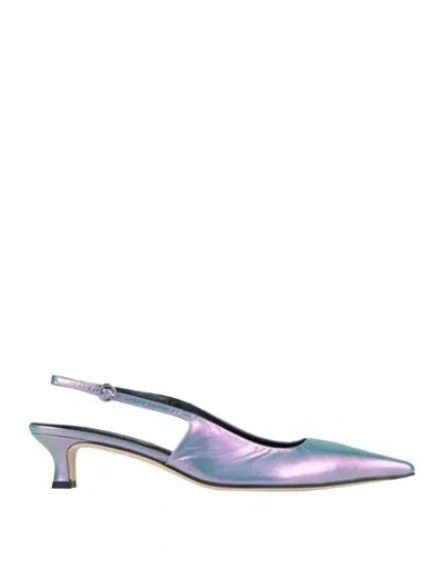 Aeyde Woman Pumps Sky Blue Size 11 Calfskin
