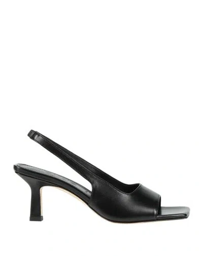 Aeyde Woman Sandals Black Size 6 Leather
