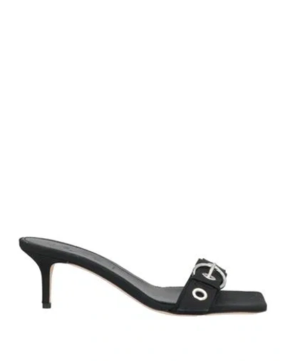 Aeyde Woman Sandals Black Size 8 Textile Fibers