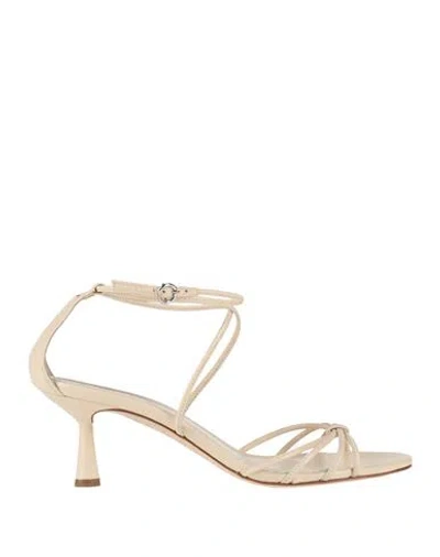 Aeyde Woman Sandals Cream Size 6 Leather In White