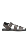 Aeyde Woman Sandals Dark Brown Size 6 Calfskin