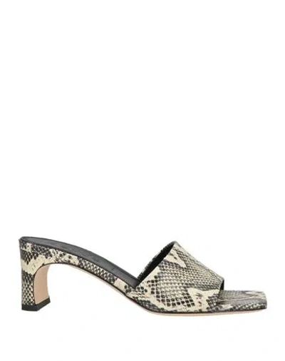 Aeyde Woman Sandals Ivory Size 9 Goat Skin In White