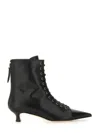 Aeyde Pointed Toe Kitten Heel Ankle Boots In Black