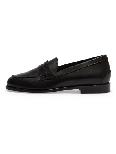 Aeyde Women's 25mm Leather Penny Loafers In Black