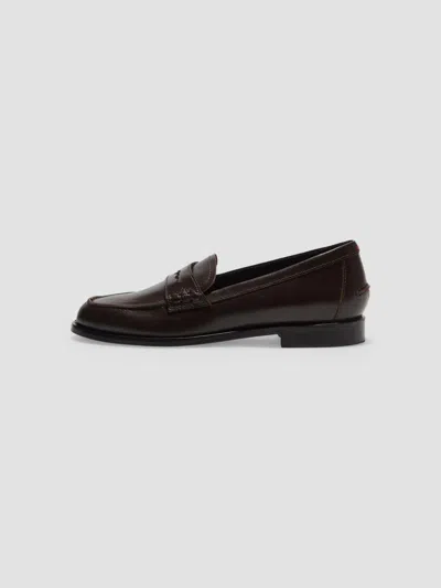 Aeyde Women's 25mm Leather Penny Loafers In Black