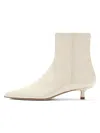 Aeyde Sofie Boots Pointed Toe Kitten Heel In White