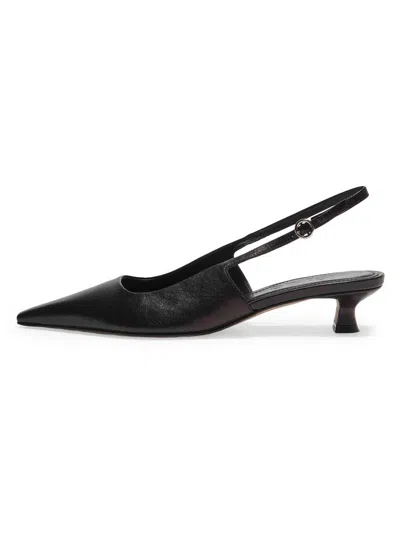 Aeyde Camila Pointed Slingback Heeled Pumps In Black
