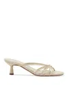 Aeyde 50mm Leather Sandals In Creamy