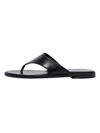 Aeyde Minimalist Wide Strap Toe Post Sandals In Black