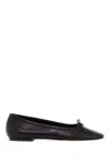 Aeyde Womens Dark Brown Delfina Bow-embellished Velvet Ballet Flats In Black