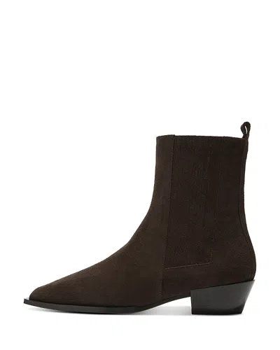 Aeyde Women's Belinda Pointed Toe Stretch Block Heel Ankle Boots In Moka