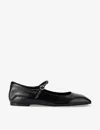 Aeyde Uma Nappa Leather Ballet Flats In Black