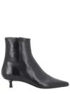 Aeyde Sofie Kitten Heel Pointed Toe Ankle Boots In Black