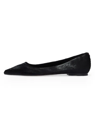 Aeyde Women's Cassy Pony Hair Ballet Flats In Black