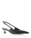 Aeyde Catrina Leather Kitten-heel Slingback Pumps In Black